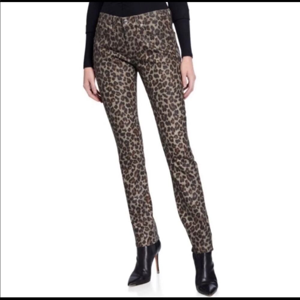 Veronica Beard Brooke Skinny midrise leopard print jeans size 25/0 - Picture 2 of 6